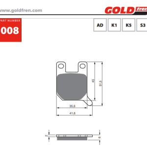 Накладки Goldfren - 008