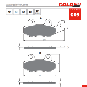 Накладки Goldfren - 009