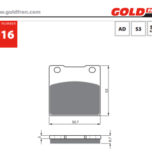 Накладки Goldfren - 016