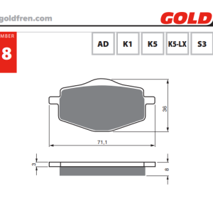 Накладки Goldfren - 018