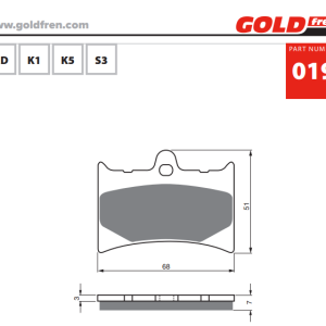 Накладки Goldfren - 019