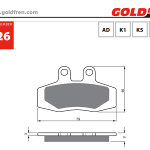 Накладки Goldfren - 026