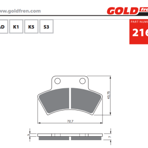 Накладки Goldfren - 216
