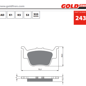 Накладки Goldfren - 243