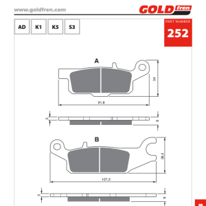 Накладки Goldfren - 252