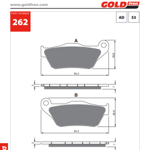 Накладки Goldfren - 262
