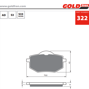Накладки Goldfren - 322