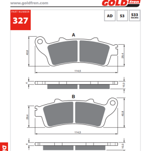 Накладки Goldfren - 327