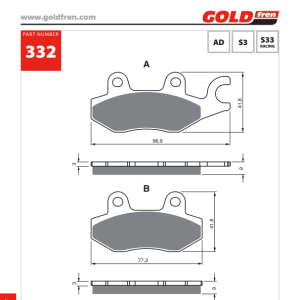 Накладки Goldfren - 332