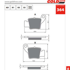 Накладки Goldfren - 364