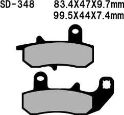 Накладки Vesrah - Семи Металлик - SD-348